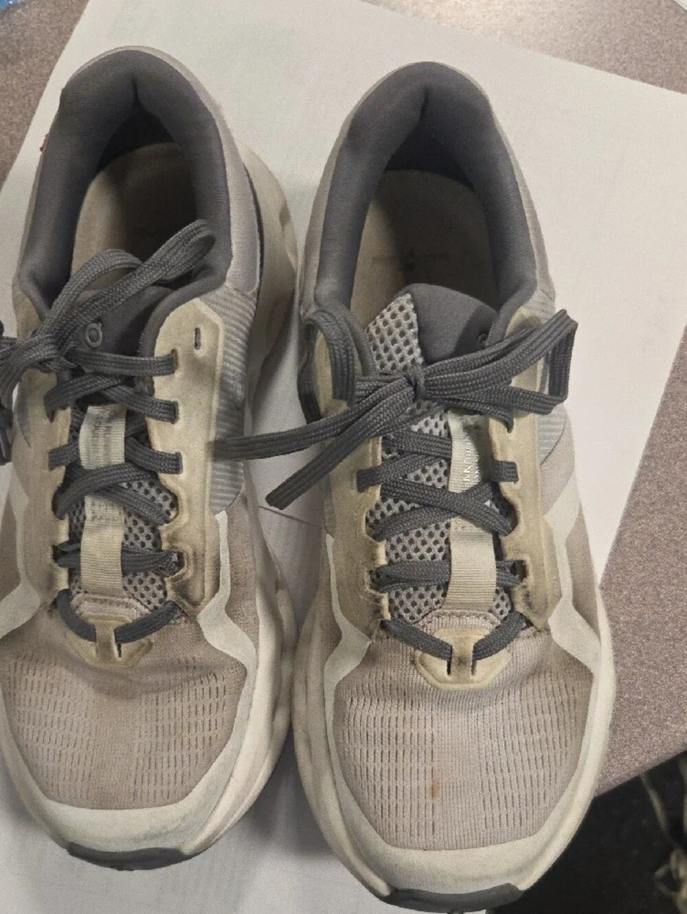 ON Cloudwhite/Gray Running Shoe